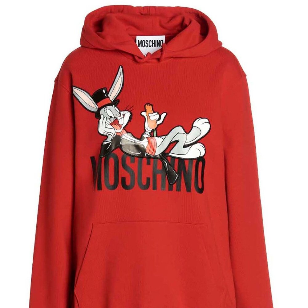 SS23 MOSCHINO Couture Jeremy Scott Red Bugs Bunny Chinese New Year Hoodie